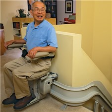 bruno CRE-2110 custom curved stair lifts Oakland CA Jose San Francisco stairway chair staircase 
 chairlifts