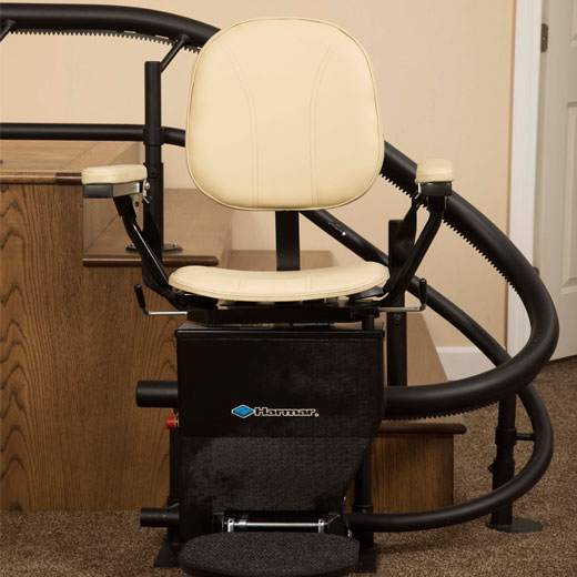 Vacaville Harmar Helix Curved Stairchair chairlift chairstair